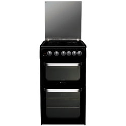 Hotpoint Ultima HUG52K Gas Cooker, Black